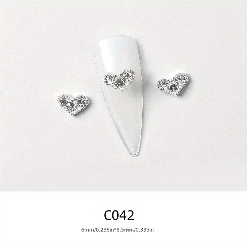 Romantic Rose Lips Nail Art 3D Nail Rhinestones DIY Manicure Decoration