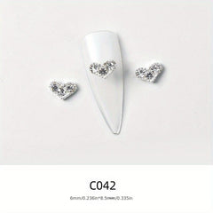Romantic Rose Lips Nail Art 3D Nail Rhinestones DIY Manicure Decoration
