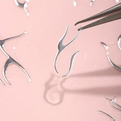 Irregular Line Nail Stickers 3D Self Adhesive Nail Decorations 2 Sheets