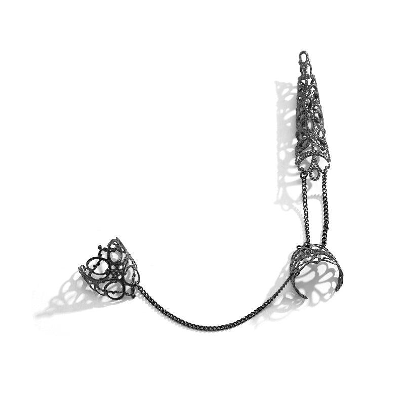 Antique Style Finger Nail Claw Rings Women Costume Fingertip Claw Nail Rings