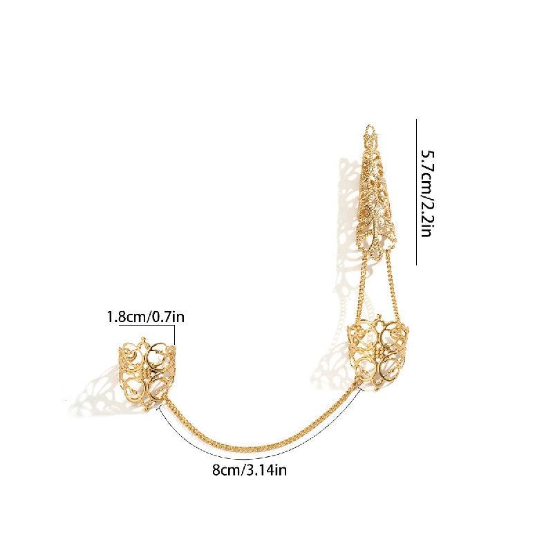 Antique Style Finger Nail Claw Rings Women Costume Fingertip Claw Nail Rings