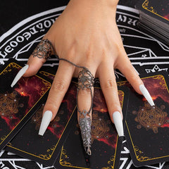 Antique Style Finger Nail Claw Rings Women Costume Fingertip Claw Nail Rings