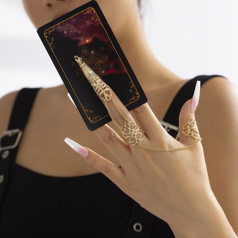 Antique Style Finger Nail Claw Rings Women Costume Fingertip Claw Nail Rings