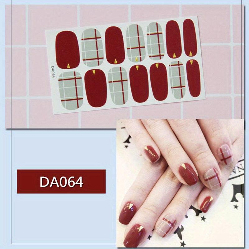 Full Nail Stickers Full Wrap Nail Art Stickers Self Adhesive Nail Art Decals Nai