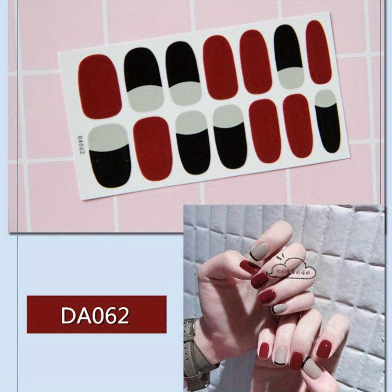 Full Nail Stickers Full Wrap Nail Art Stickers Self Adhesive Nail Art Decals Nai