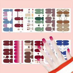 Full Nail Stickers Full Wrap Nail Art Stickers Self Adhesive Nail Art Decals Nai