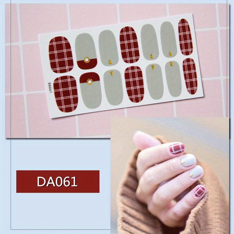 Full Nail Stickers Full Wrap Nail Art Stickers Self Adhesive Nail Art Decals Nai