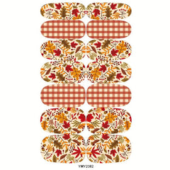 9 Sheets of Maple Leaf Nail Art Stickers for Autumn Nails