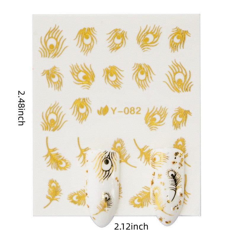 30 Pcs 3D Snowflake Butterfly Nail Stickers Self Adhesive Decals for Nail Art