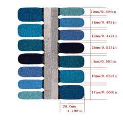 Glitter Nail Stickers Self Adhesive Full Nail Wraps for Women and Girl