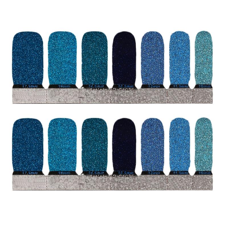 Glitter Nail Stickers Self Adhesive Full Nail Wraps for Women and Girl