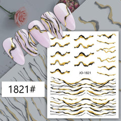 Marble Nail Stickers Self Adhesive Gradient Nail Decals