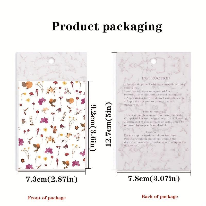 Marble Nail Stickers Self Adhesive Gradient Nail Decals