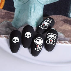 5D Halloween Nail Art Stickers Skull Ghost Skeleton Pumpkin Decals