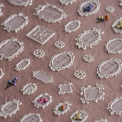 3D Lace Flower Nail Art Stickers Self Adhesive Decals Manicure Decoration