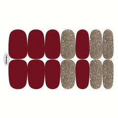 Waterproof Nail Polish Stickers Full Cover Decal Strips 8 Sheet