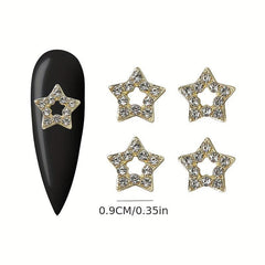 10pcs Star Shape Nail Charms Rhinestones DIY Decoration Nail Art Accessories