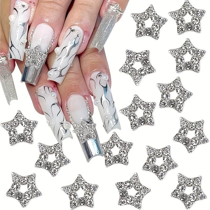 10pcs Star Shape Nail Charms Rhinestones DIY Decoration Nail Art Accessories