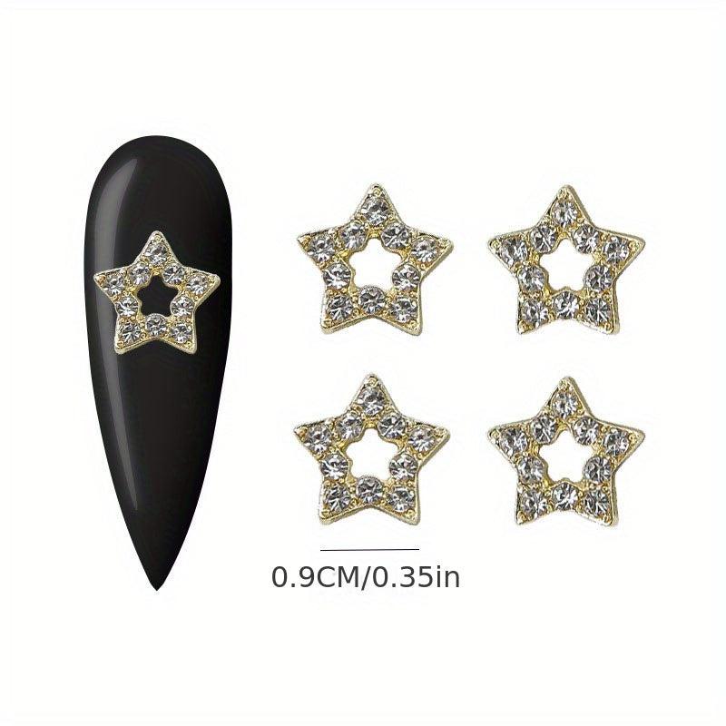 10pcs Star Shape Nail Charms Rhinestones DIY Decoration Nail Art Accessories