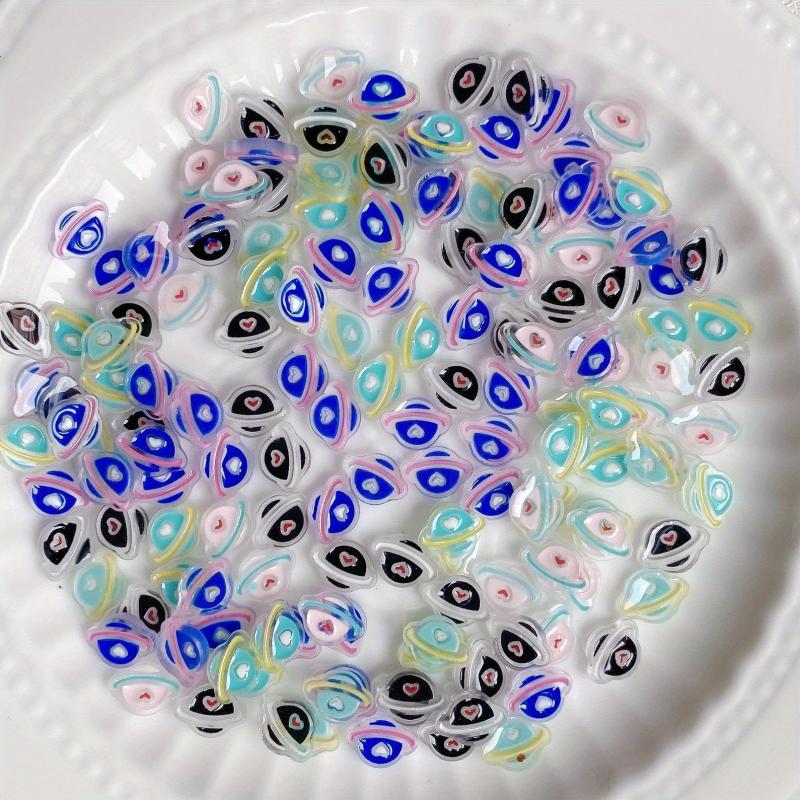 20 pcs Planet Nail Charms Resin Beads for DIY Nail Art and Jewelry