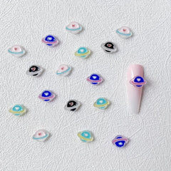 20 pcs Planet Nail Charms Resin Beads for DIY Nail Art and Jewelry