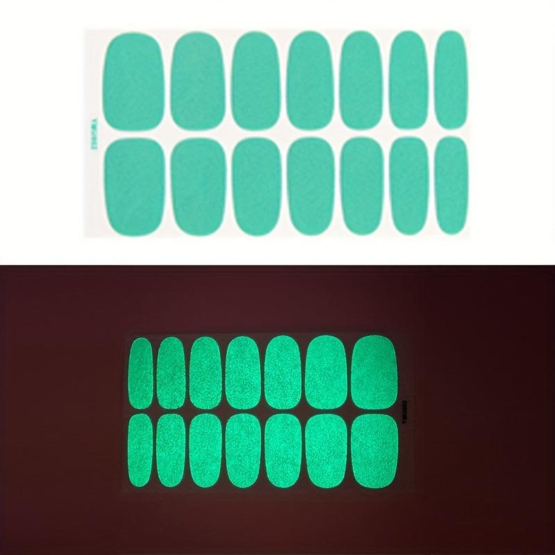 Luminous Self Adhesive Gel Nail Strips with Half Moon Nail File