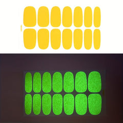 Luminous Self Adhesive Gel Nail Strips with Half Moon Nail File