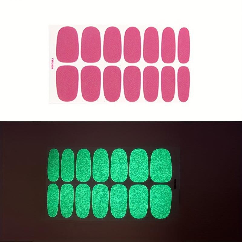 Luminous Self Adhesive Gel Nail Strips with Half Moon Nail File