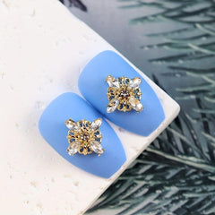 10pcs Nail Art Charms With Rhinestones Alloy Accessories