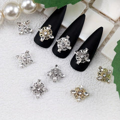 10pcs Nail Art Charms With Rhinestones Alloy Accessories