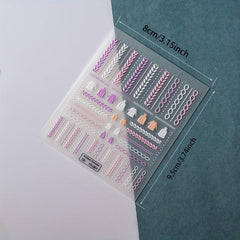 5D Embossed Green Clover Nail Art Stickers