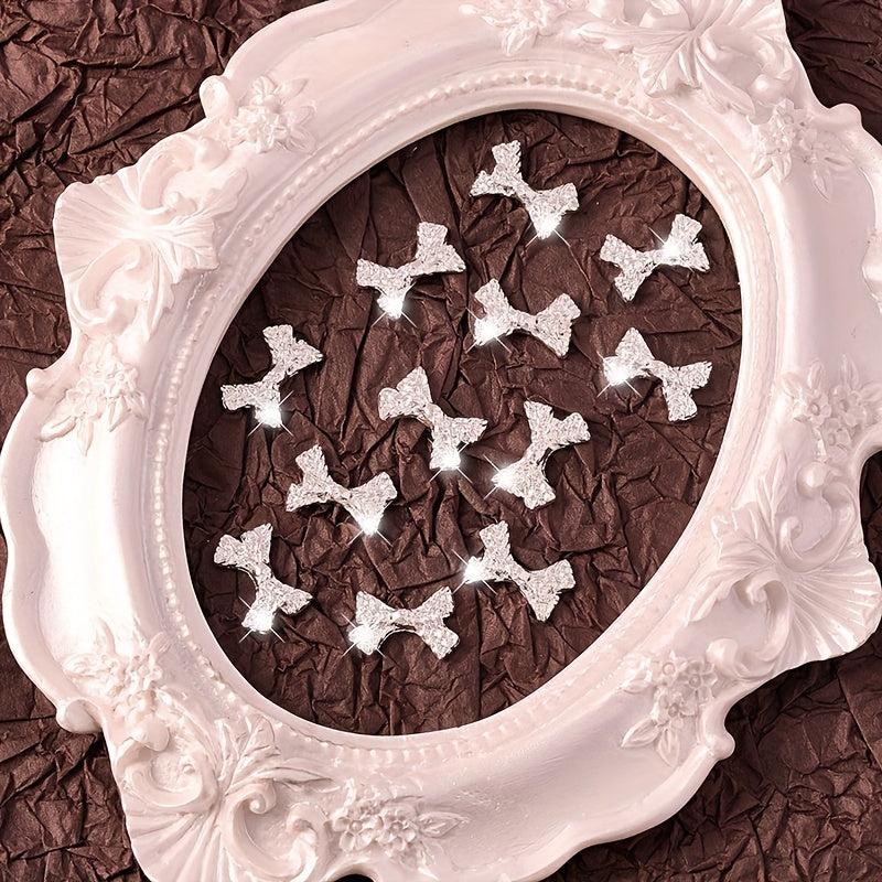 10 pcs 3D Alloy Bow Nail Charms for Manicure Jewelry and Nail Art