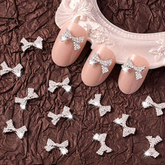 10 pcs 3D Alloy Bow Nail Charms for Manicure Jewelry and Nail Art