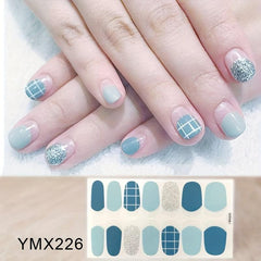 Colorful Full Cover Nail Decal Strips With Nail Art Decal