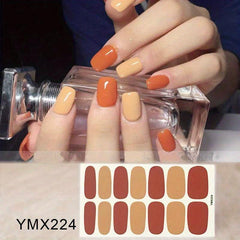Colorful Full Cover Nail Decal Strips With Nail Art Decal