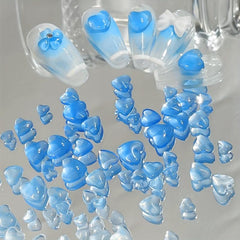 Peach Heart Nail Art Rhinestones For Nail Art Decoration