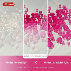 Peach Heart Nail Art Rhinestones For Nail Art Decoration