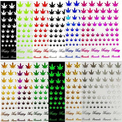 12 Piece Weed Leaf Nail Art Stickers for Manicure