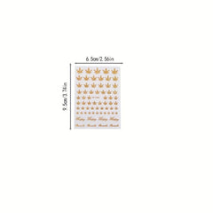 12 Piece Weed Leaf Nail Art Stickers for Manicure