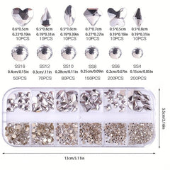 3D FlatBack Rhinestones Crystals Glass Nail Art Decoration
