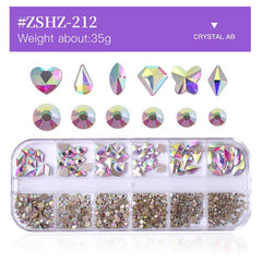 3D FlatBack Rhinestones Crystals Glass Nail Art Decoration