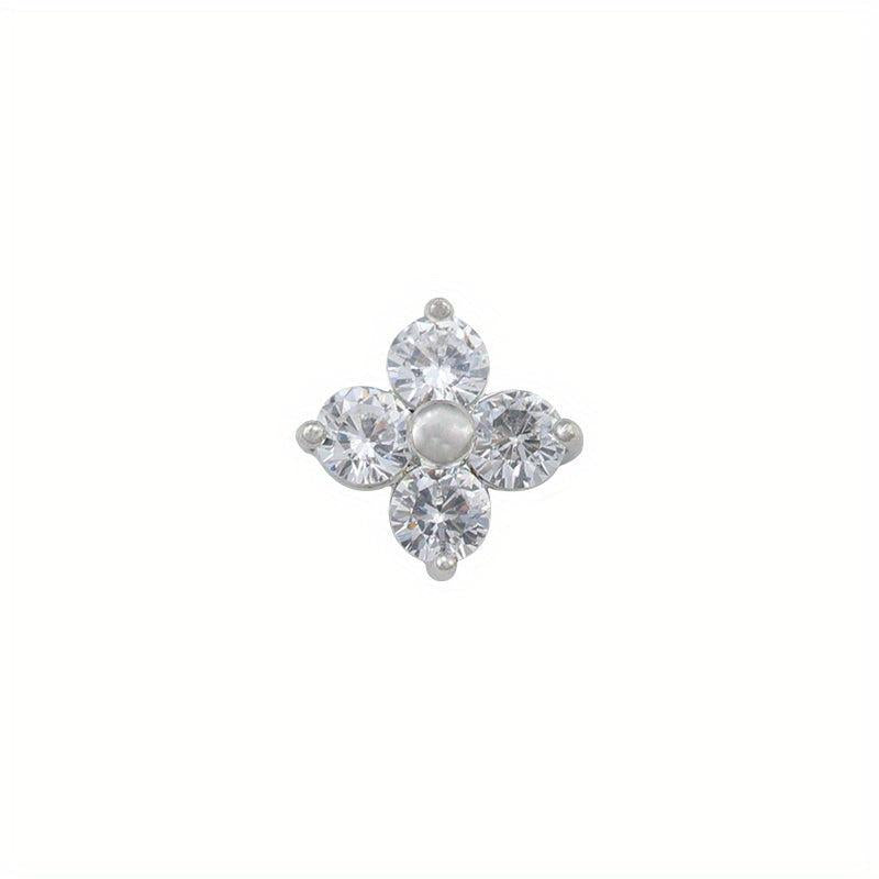 Colorful 3D Alloy Flower Nail Art Charm Decorations
