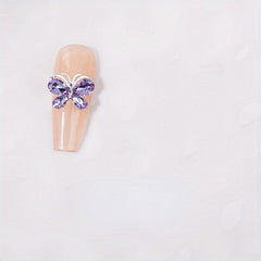3D Butterfly Nail Charms for Acrylic Nails Metallic Butterflies Rhinestones