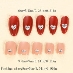 50pcs Aurora Heart Rhinestones for DIY Nail Art 3D Gemstones