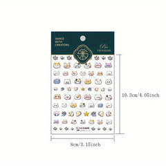 1 Pcs 5D Cats Nail Stickers Self Adhesive Nail Art Decorations