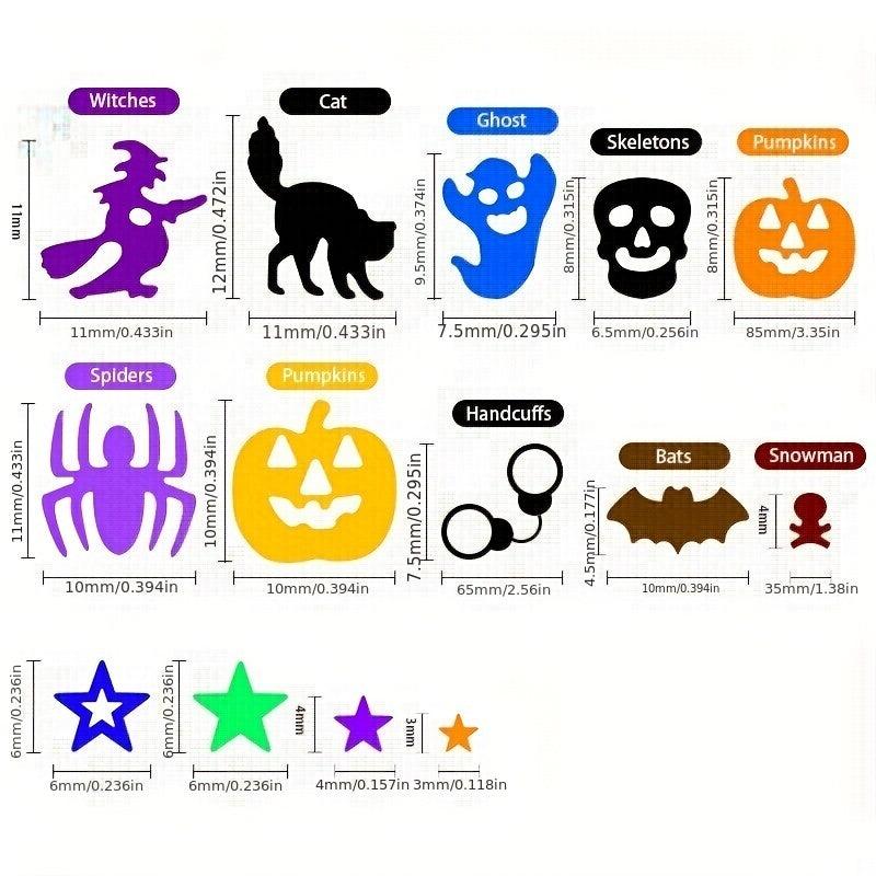 Halloween Nail Glitter Sequins Skull Spider Ghost Pumpkin Nail Glitter Flakes
