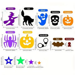 Halloween Nail Glitter Sequins Skull Spider Ghost Pumpkin Nail Glitter Flakes