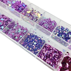 Y2K 3D Laser Sequins Nail Art Glitter