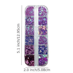 Y2K 3D Laser Sequins Nail Art Glitter