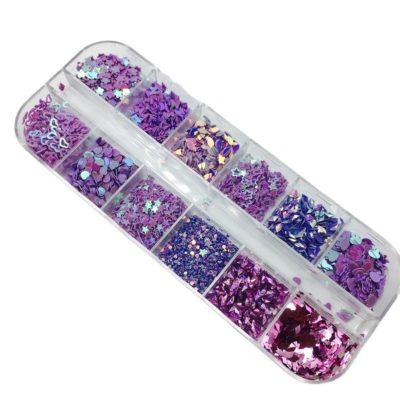 Y2K 3D Laser Sequins Nail Art Glitter